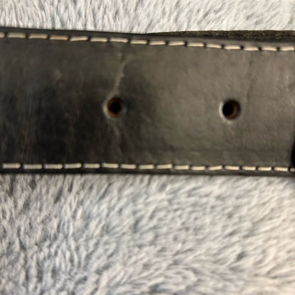 Rare Authentic leather heavy metal buckle western belt main image 12